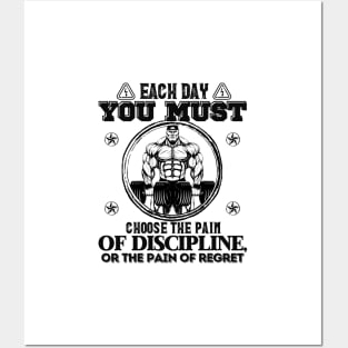 The pain of discipline or the pain of regret Posters and Art